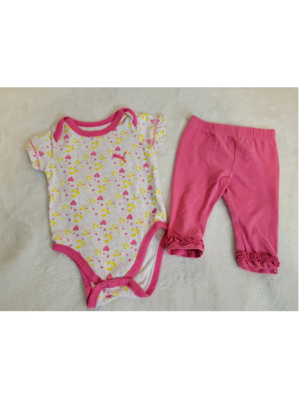 Baby Girl Floral Dress and Clothing Set 6 Months White Pink